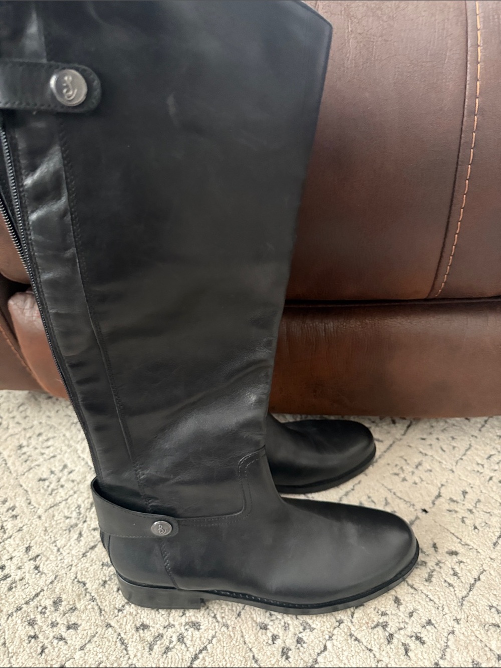 Sam Edelman Black Over-the-Knee Leather Boots